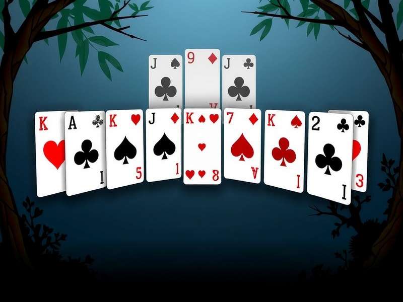 A person playing FreeCell on a laptop in a cozy setting, cards arranged on screen