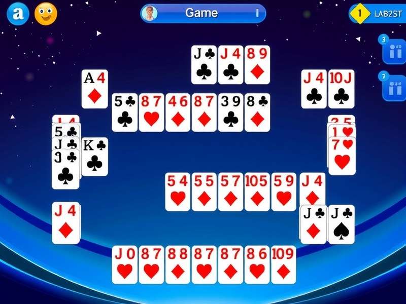 A person playing FreeCell on a laptop in full screen mode