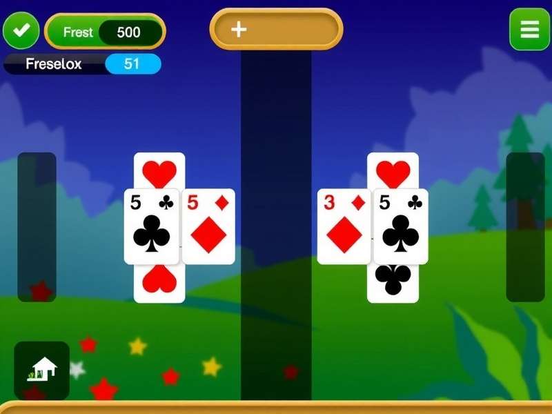FreeCell Solitaire game board with strategic moves highlighted
