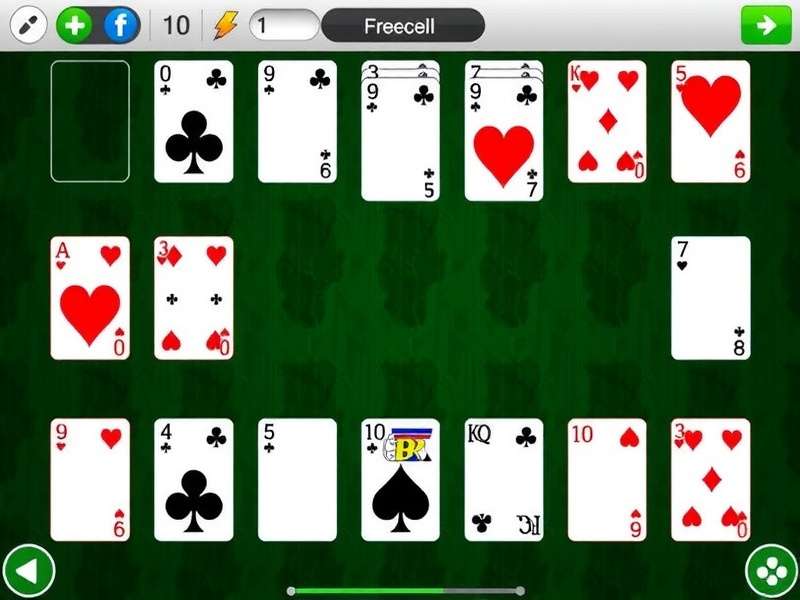 Visual demonstration of optimal empty column usage in FreeCell