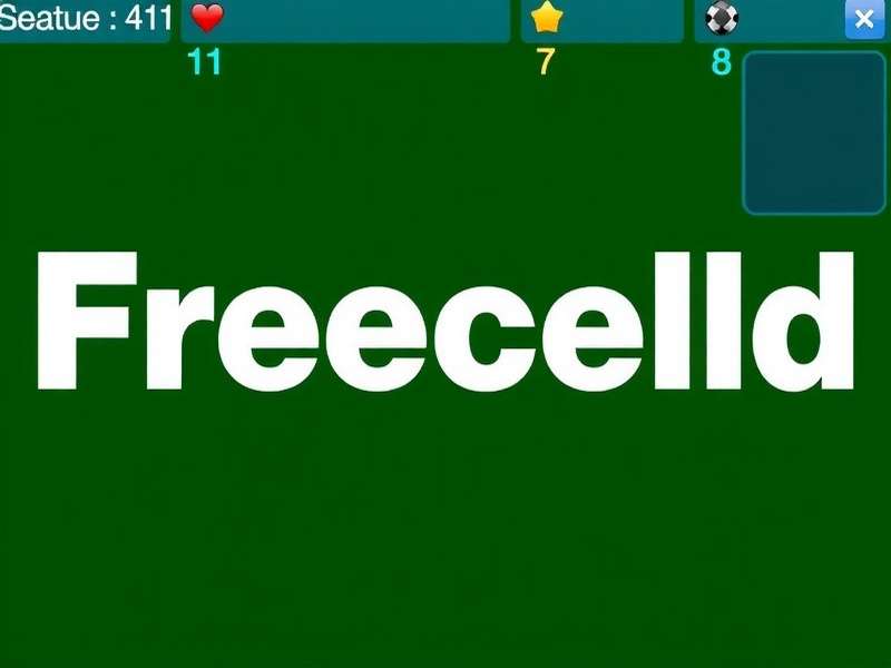 Expert playing FreeCell game on laptop showing card arrangement