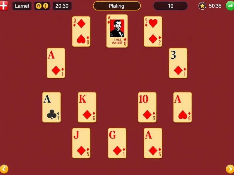 Aarp Freecell game layout showing cards arranged in columns and free cells