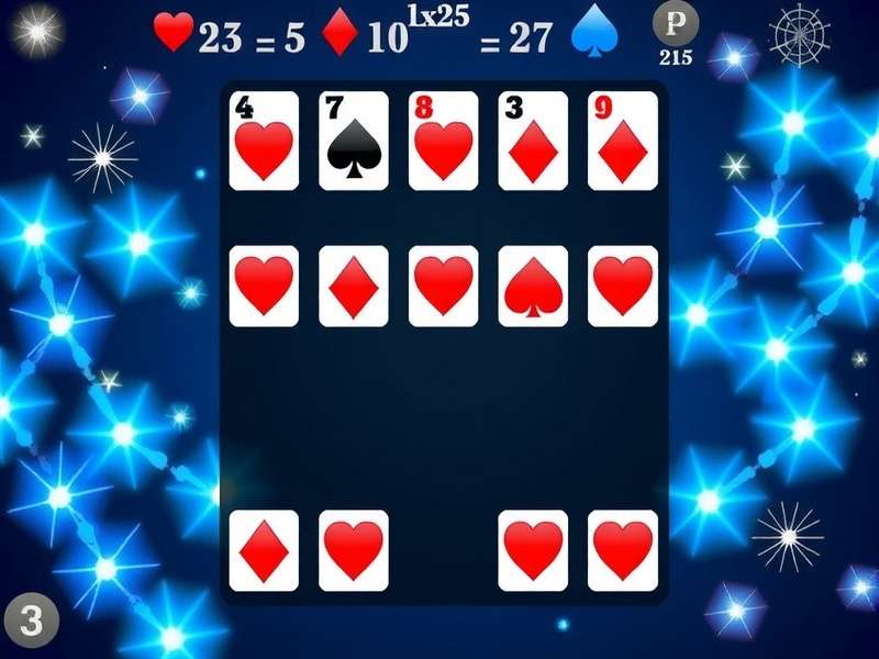 Strategic gameplay of FreeCell card game on a digital device