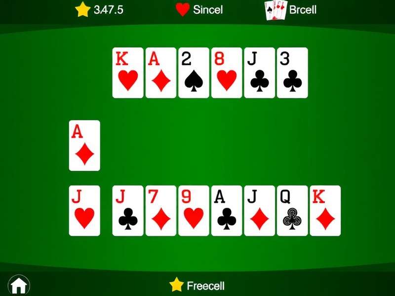 Freecell Haja Paci Ncia gameplay on a laptop and mobile screen