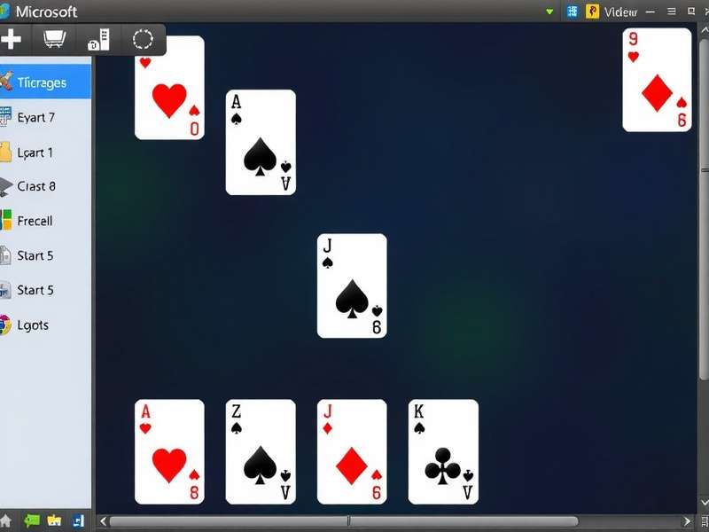 Strategic gameplay of Microsoft FreeCell showing card columns and free cells