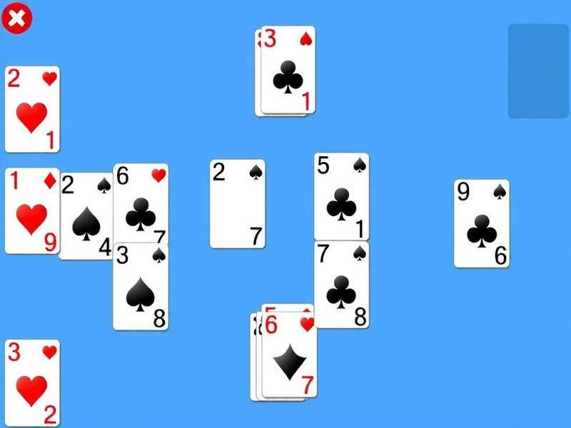 Expert FreeCell game board showing advanced card placement strategy