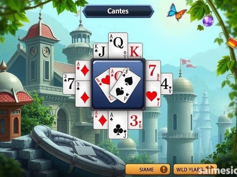 Pasjans Freecell Online – FreeCell solitaire game board showing 8 columns, free cells and foundations