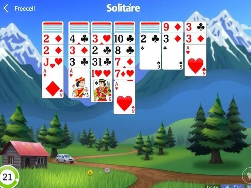 Freecell 247 Solitaire game interface showing cards arranged on a board with Indian theme