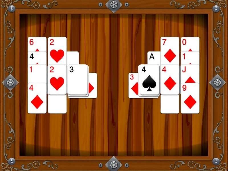Freecell Double dual-table layout with cards spread across two boards, strategic gameplay