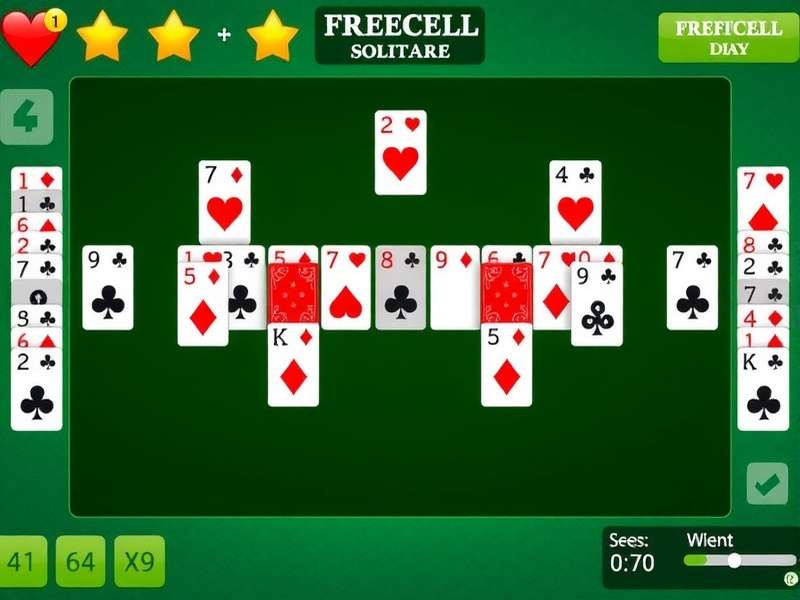 FreeCell Solitaire game free download - Indian player enjoying FreeCell on laptop with green felt design