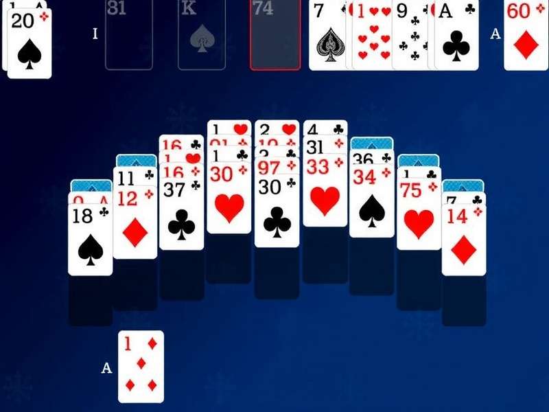 FreeCell India strategy board showing 4 free cells and 8 columns layout for playing freecell solitaire online free